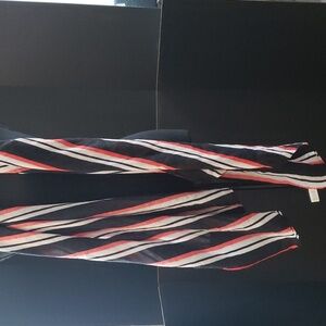 Womens casual red, black and white scarf